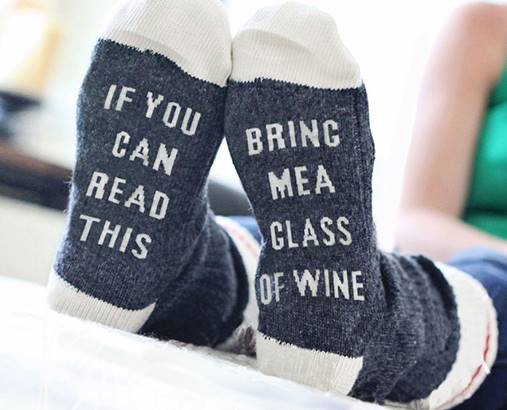 Bring Me Beer / Bring Me Wine Christmas Novelty Socks Secret Santa Present UK Bring Me Beer / Bring Me Wine Christmas Novelty Socks Secret Santa Present UK
